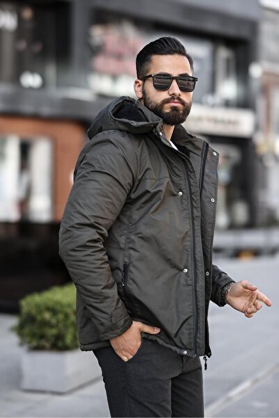 DOXGER KIŞLIK İÇİ KÜRKLÜ SEYYAR KAPÜŞONLU ERKEK MONT