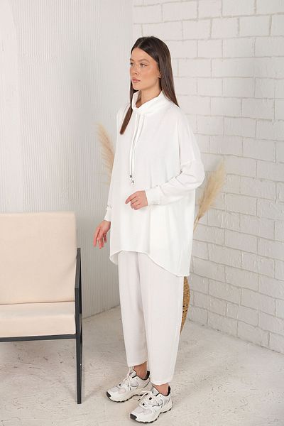 Melike Tatar EKRU 32-2207 Basic Tunic Set