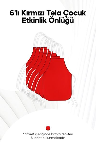 Morlay 6 Colorful Activity Painting Aprons for 2-8 Years Old Children - Waterproof and Durable & 30x50 cm