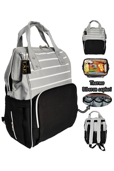 USF Baby Care Backpack Mother Baby Care Backpack Light Grey-black