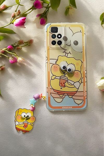 Spoyi حافظة هاتف Xiaomi Redmi 10 2022 بتصميم سبونج بوب مع سحر