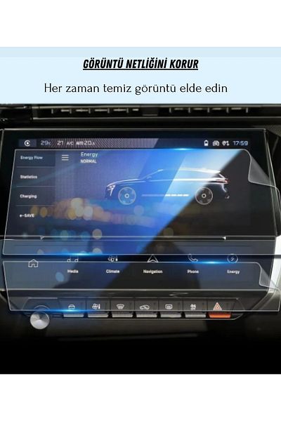 UniqAnatolia Peugeot 308 Gt Line Navigation and Information Display Compatible Nano Screen Protector 2022 2024