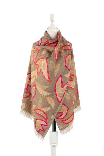 Bursa İpek Mink Colored Marimo Wool Shawl