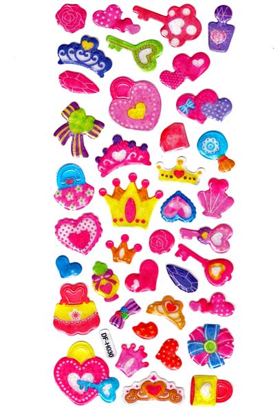 Limmy Αυτοκόλλητο 18x9cm Glittery Sticker Notebook Planner - Με ανάγλυφο και κλειδωμένο στέμμα (Dfh030)