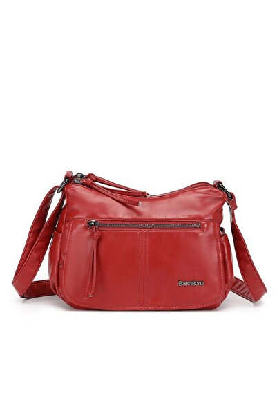 BARCELONA 21K Yıkama Deri Postacı Askılı Soft Kadın Çantası 21K barcelona 1874