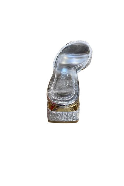 Shoes Papuci de damă sclipici cu toc mic