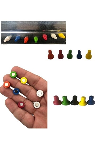 Hdg Pano Mıknatısı 8 Ayrı Renkli Güçlü Neodyum Mıknatıslı Piyon 50 Adet