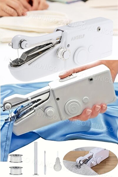 Munico Çok Fonksiyonlu Mini Elektrikli Dikiş Makinesi Tutma Dikiş Makinesi Tüm Kumaşlara Uygun Dikiş Seti