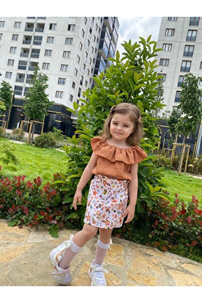BEBEĞİME ÇORAP Fusta cu modele florale cu nasturi