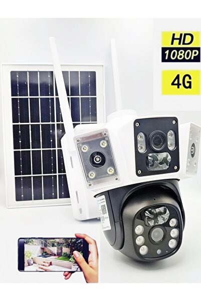 3037- 1080p Full HD Solar Güneş Enerjili Kamera - 4g Güneş Enerjili Sim Kartlı Kamera Smart
