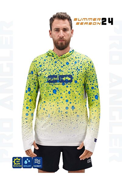 Fujin Pro Angler S24 Hooded Green Ocean - 2XL