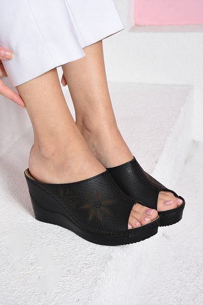 AlbiShoes Γυναικείες παντόφλες 7,5 cm ελαφριές άνετες με τακούνι - Ανατομική καθημερινή χρήση