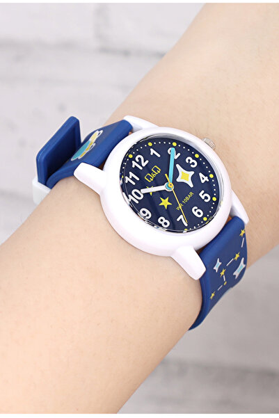 Q&Q Space Themed Navy Blue 10 ATM Waterproof Unisex Kids Wristwatch