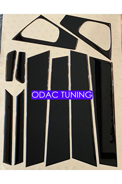 ODAC TUNING Renault Clio 4 Hb - مجموعة عمود الباب الأسود اللامع باللون الأسود...