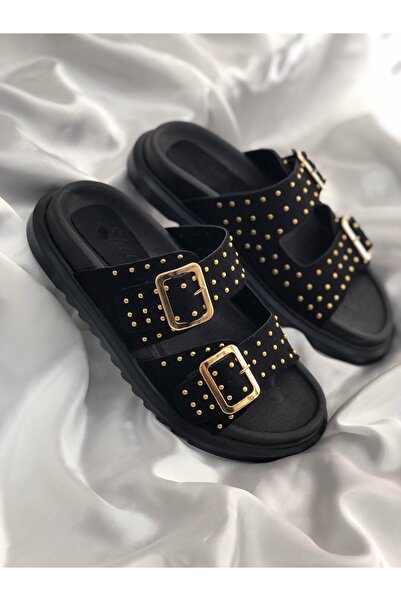 Hg Ayakkabı JELENA - شمواه أسود، ارتفاع 3 سم