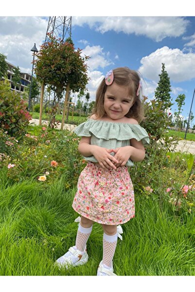 BEBEĞİME ÇORAP Fusta cu modele florale cu nasturi