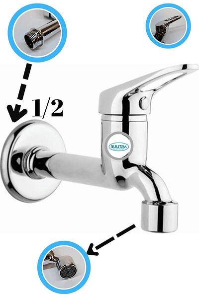 BULİTRA Su Armatürleri 1.Quality Brass - Long Faucet with Open Close Perletor Toilet, Garden Fountain Balcony Sink Faucet