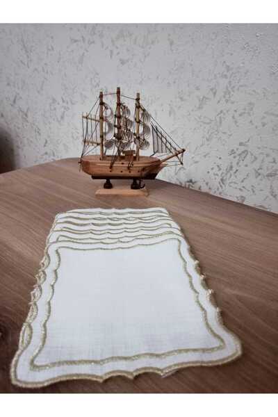 HİFA HOME 6 Coffee Colored Cocktail Serving Napkins