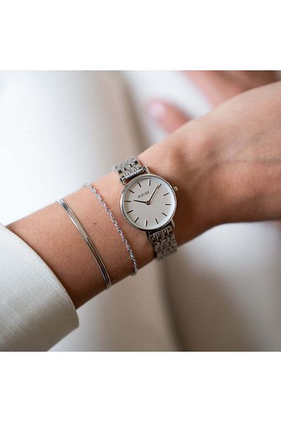 Burker Damenuhr Ruby Petite Silber Weiß