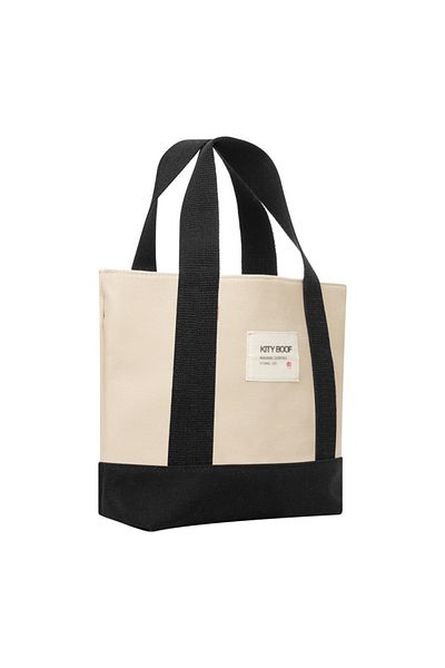 Kity Boof Stamboll Black-Beige Canvas Tote Bag