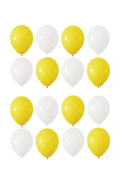 aşkın concept Sarı Beyaz Pastel Ton Karışık Renk Balon 12" 10 Adet Papatya Ko...
