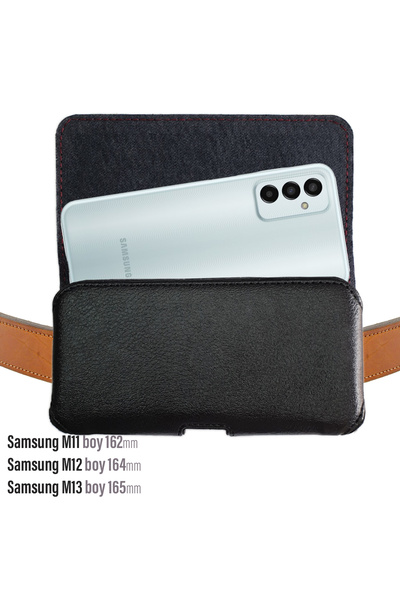 EXENAR Geantă neagră Samsung M11 M12 M13 - Husă pentru telefon cu centură