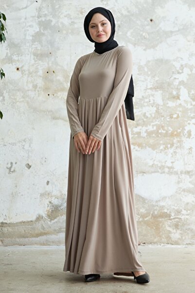 InStyle Beige Sandy Pocket Dress