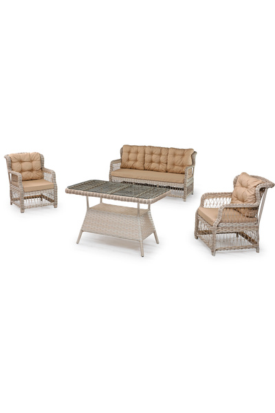 Ladin Mobilya Bahçe Mobilyası 2+1+1 Samatya Bahçe Takımı Balkon Takımı Masalı...