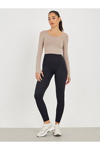 Styli Textured Panel Leggings