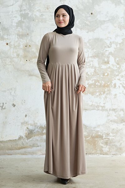 InStyle Beige Sandy Pocket Dress