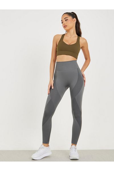 Styli Seamless Broad Waist Tonal Textured Leggings