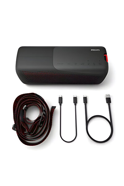 Philips Tas7807B/00 Ip67 Dust and Waterproof Bluetooth Portable Outdoor Speaker with Powerbank Black