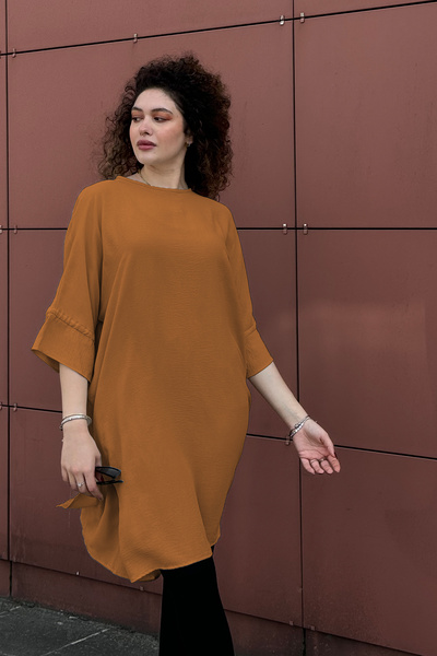 QLAY oversized Γυναικείο τουνίκ - Πλαϊνό άνοιγμα , Μισό μανίκι