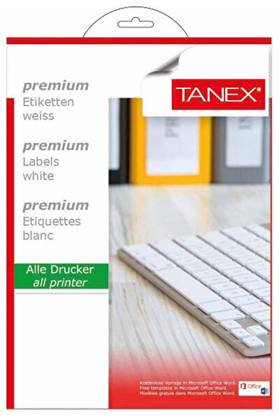 Tanex LASER ETİKET TW-2014 99.1 X 38.1 MM 25 Lİ 1 PAKET