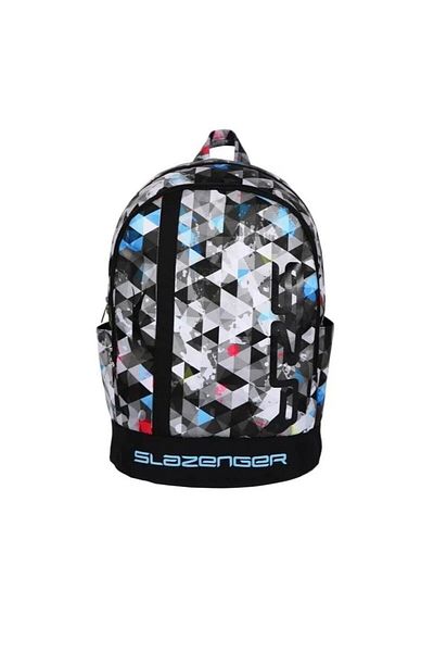 Me Çanta Slazenger Szr Μαύρο Γκρι Γυάλινο Σχολικό Πίσω Τσάντα College