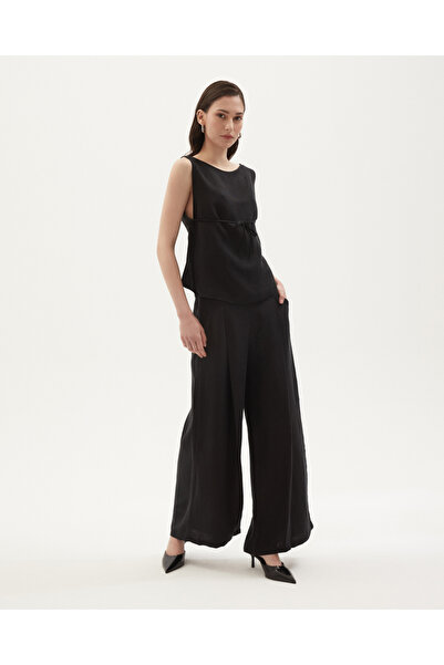 Towdoo Αμάνικο μπλουζάκι Poppy Linen Cupro με πλαϊνά κορδόνια