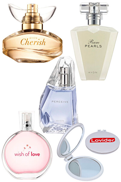 AVON Kadın Parfüm Seti; Cherish + Wish Of Love + Perceive + Rare Pearls + Lov...