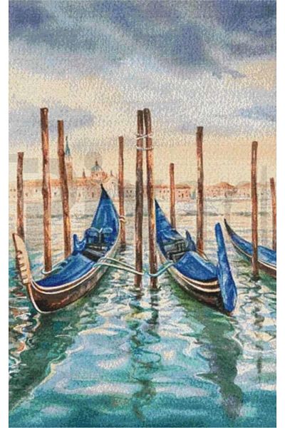 Yıldızan Diamond Mosaic Painting - Boat Landscape 35X55 Art Pixart Diamond Turkey Egc-164