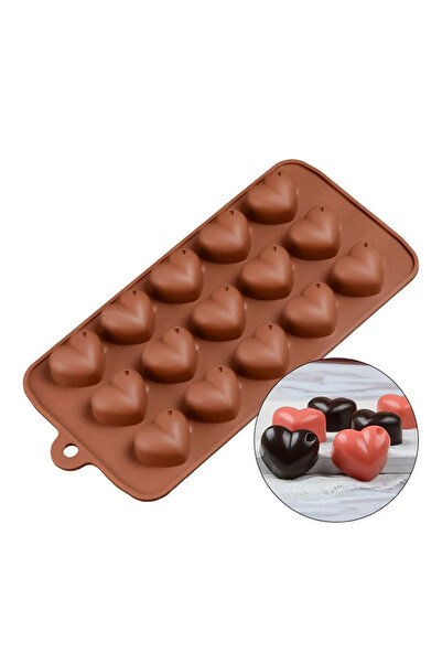 Getshopmini قالب شوكولاتة من السيليكون - موديل GT1099 على شكل قلب شوكولاتة