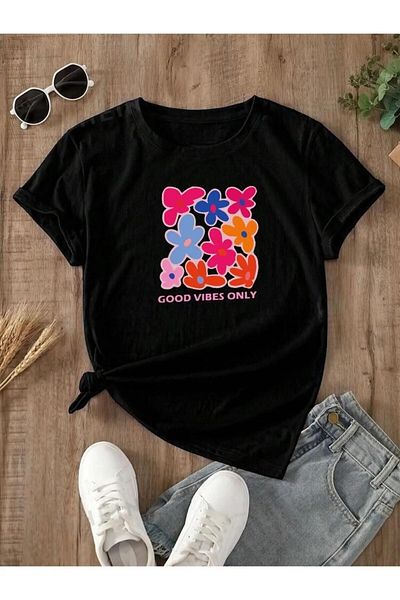 DAXİS Sportwear Company Tricou cu decolteu rotund cu imprimeu floral pentru copil