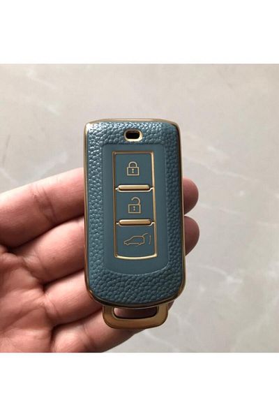 ŞENYILDIZ AKSESUAR Mitsubishi Outlander Asx Lancer Pajero Eclipse - Grey-Gold 2ndPicture Key Case, Please See