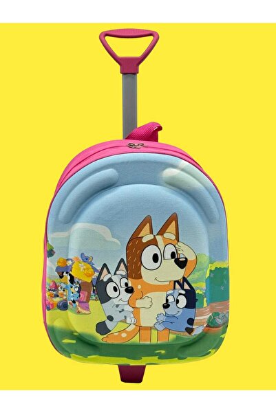 Trenderrs Rucsac cu imprimeu color Eva pentru fete - creșă cu racletă și roți în relief