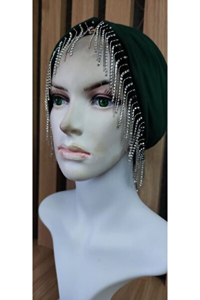 ABB Zümrüt yeşili gümüş taşlı bone