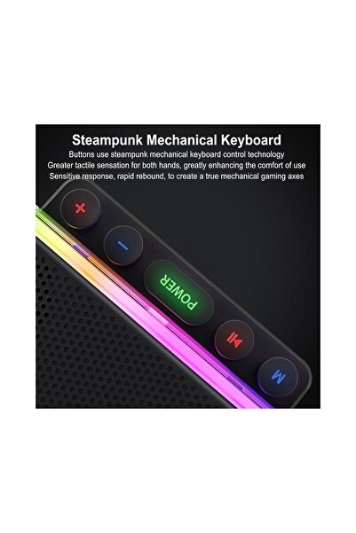 NEVARSA Rgb Bluetooth Hoparlör Ipx5 Su Geçirmez Mekanik Klavye Düğmesi ile Şarj Bluetooth Subwoofer Hoparlör