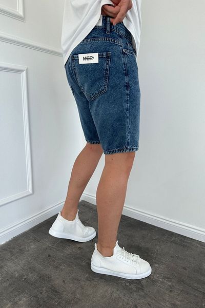 MADZEYMODA Blugi pentru bărbați - Design pantaloni scurți din denim