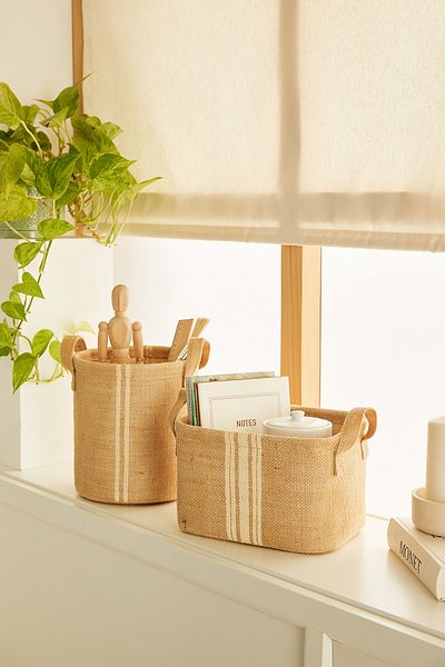 Ocean Home Textile Комплект от 2 ютени гардероба за пране, детски органайзер за играчки, сгъваем кош за съхранение