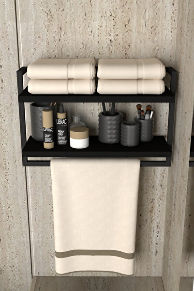 AJU Havluluk 2Katlı Kitaplık Aksesuar Rafı Ev Banyo Mutfak Düzenleyici Duvara...