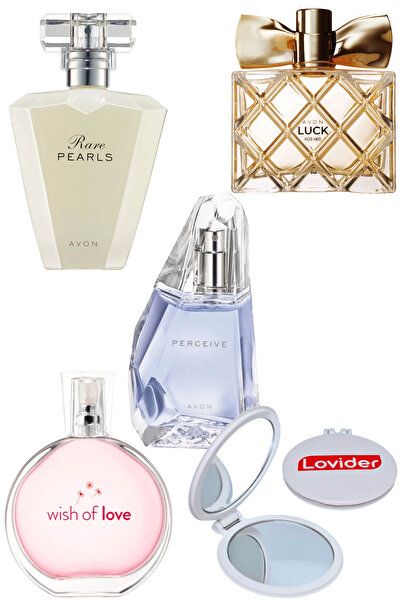 AVON Kadın Parfüm Seti; Rare Pearls + Wish Of Love + Perceive + Luck + Lovide...