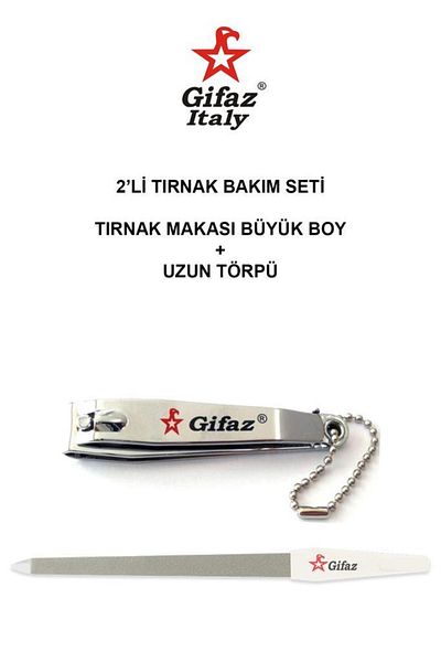 Gifaz İtaly مجموعة العناية الاحترافية كبيرة الحجم من Gifaz Italy - مقص أظافر ومبرد