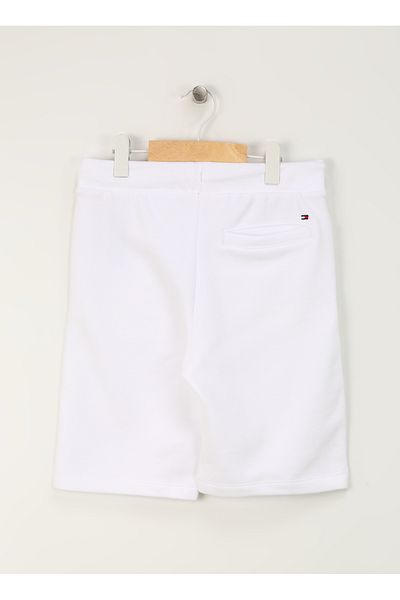 Tommy Hilfiger Lastikli Bel Normal Beyaz Erkek Çocuk Şort FADE HILFIGER SWEATSHORTS